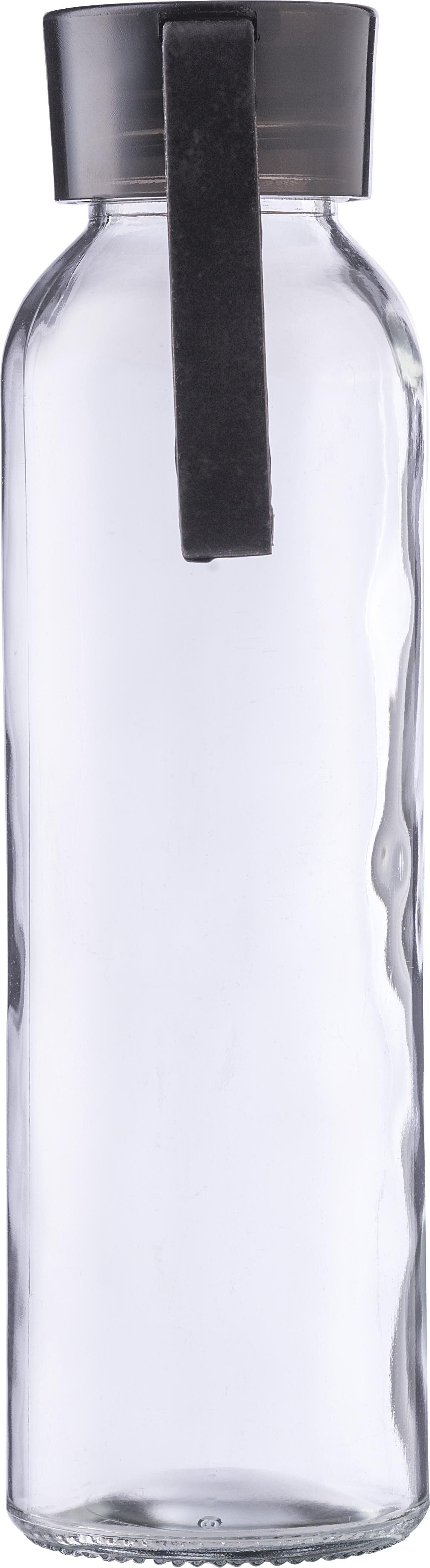 Trinkflasche, Glas, Farbiger Deckel, 500 ml
