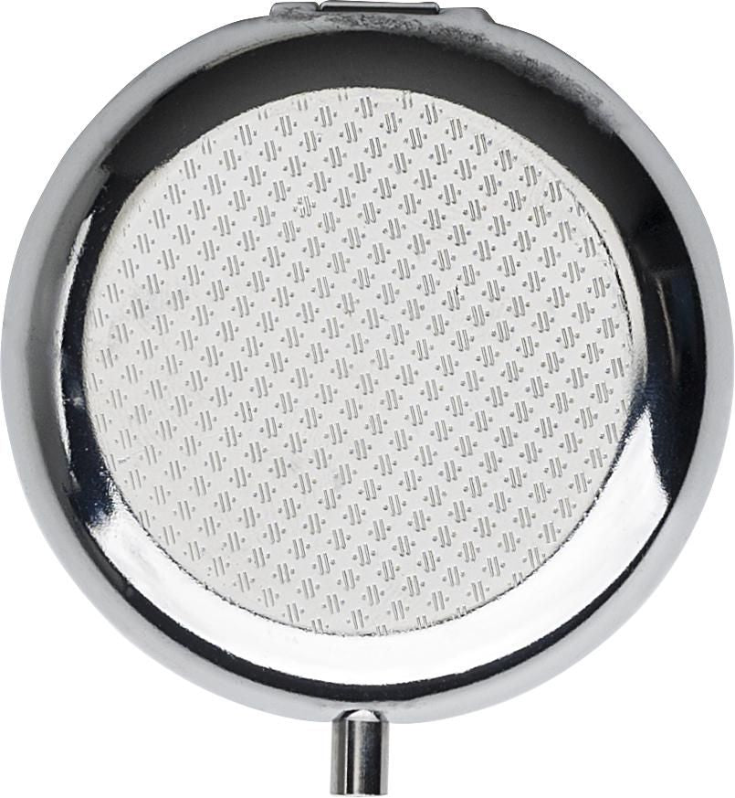 Pillendose Zara, Metall, 3 Fächer, Spiegel