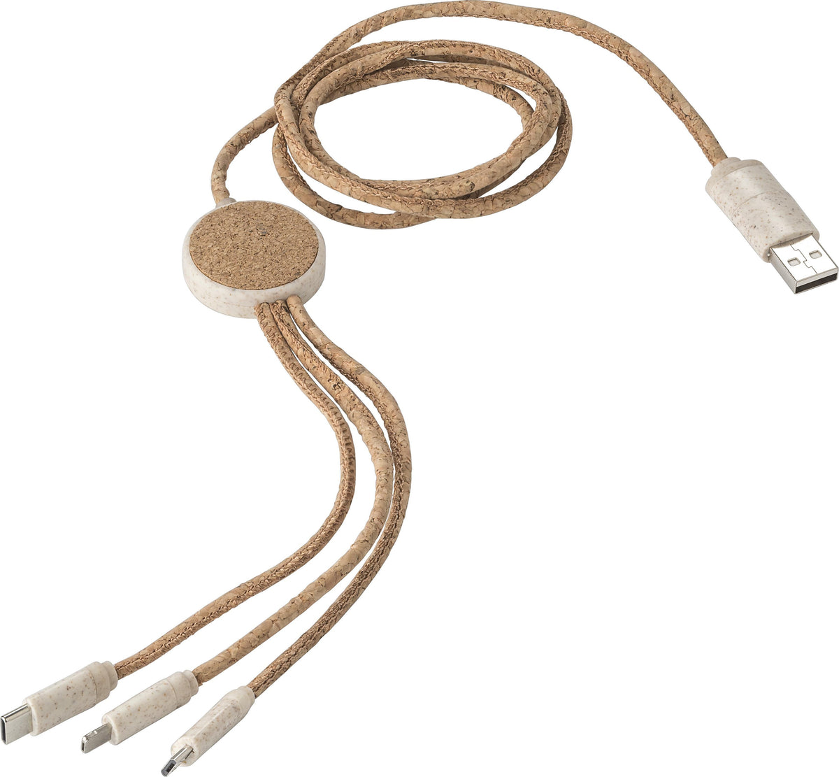 Ladekabel, Kork, 4 in 1, 1,20 m