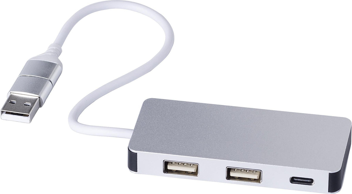 USB Hub Layton, Aluminium, 3 Anschlüsse