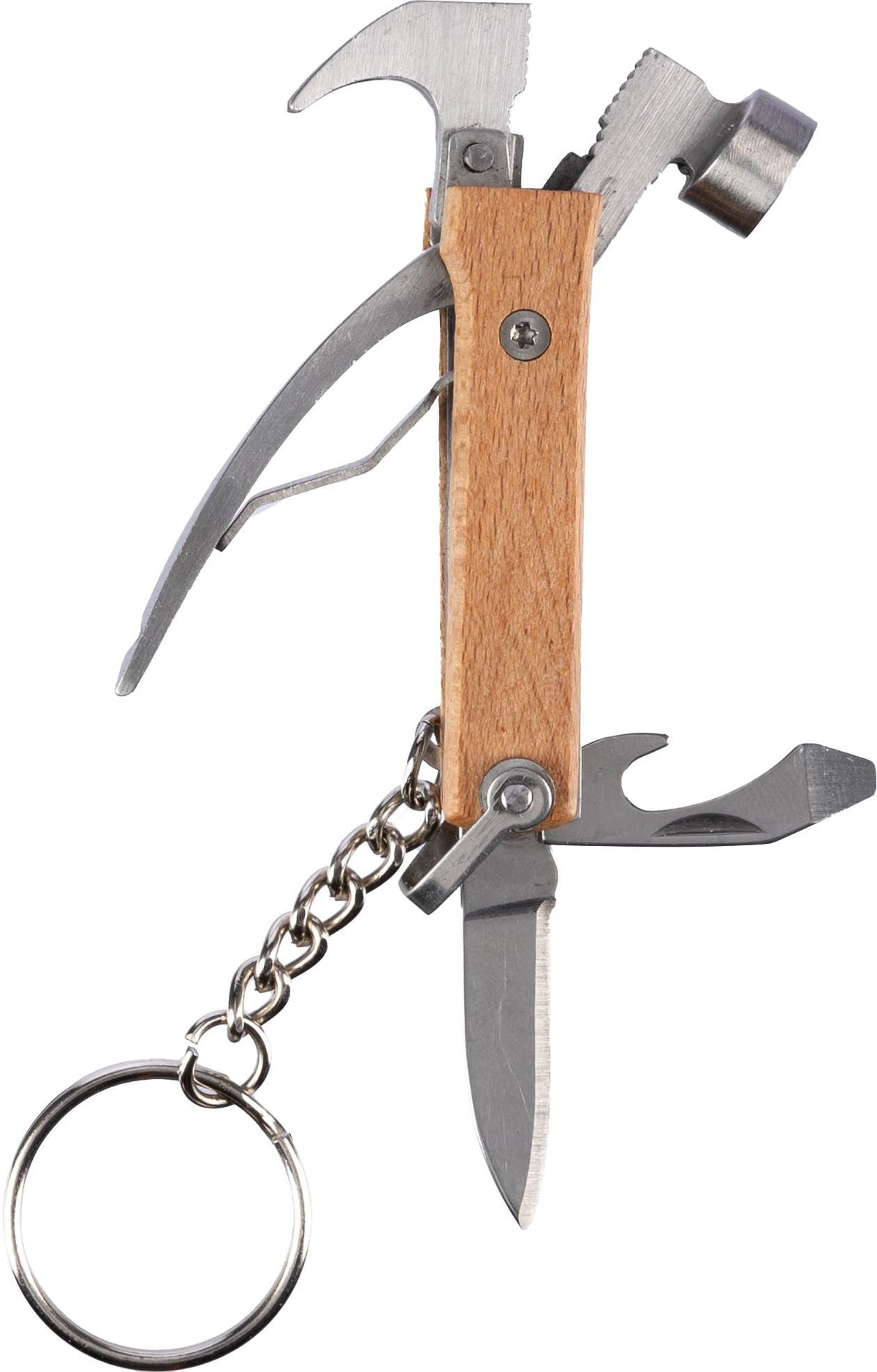 Schlüsselanhänger Heinrich, Bambus, Multitool