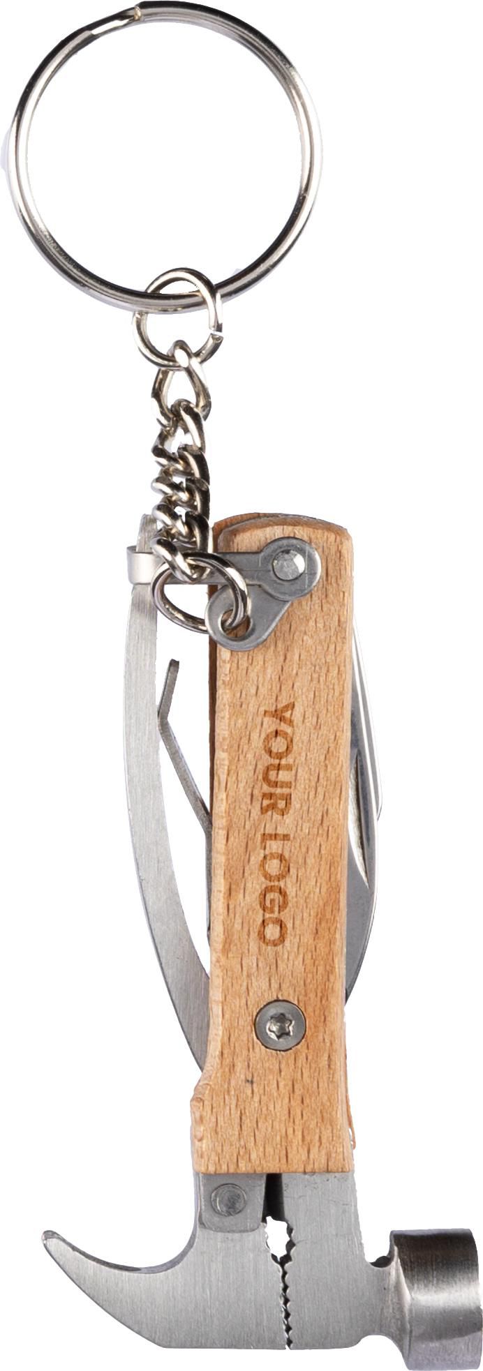 Schlüsselanhänger Heinrich, Bambus, Multitool