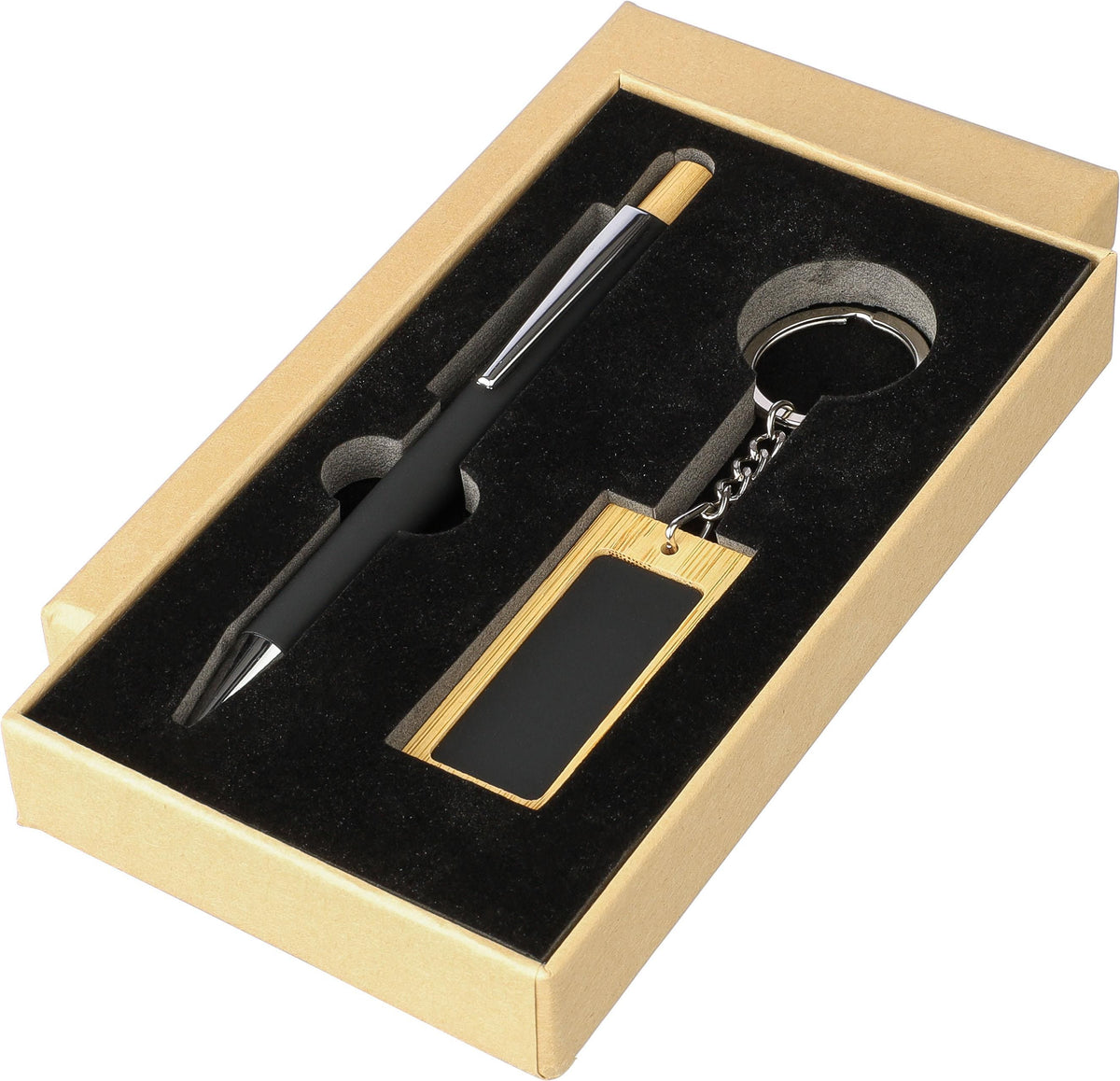 Geschenkset Zaid, Kugelschreiber und Schlüsselanhänger