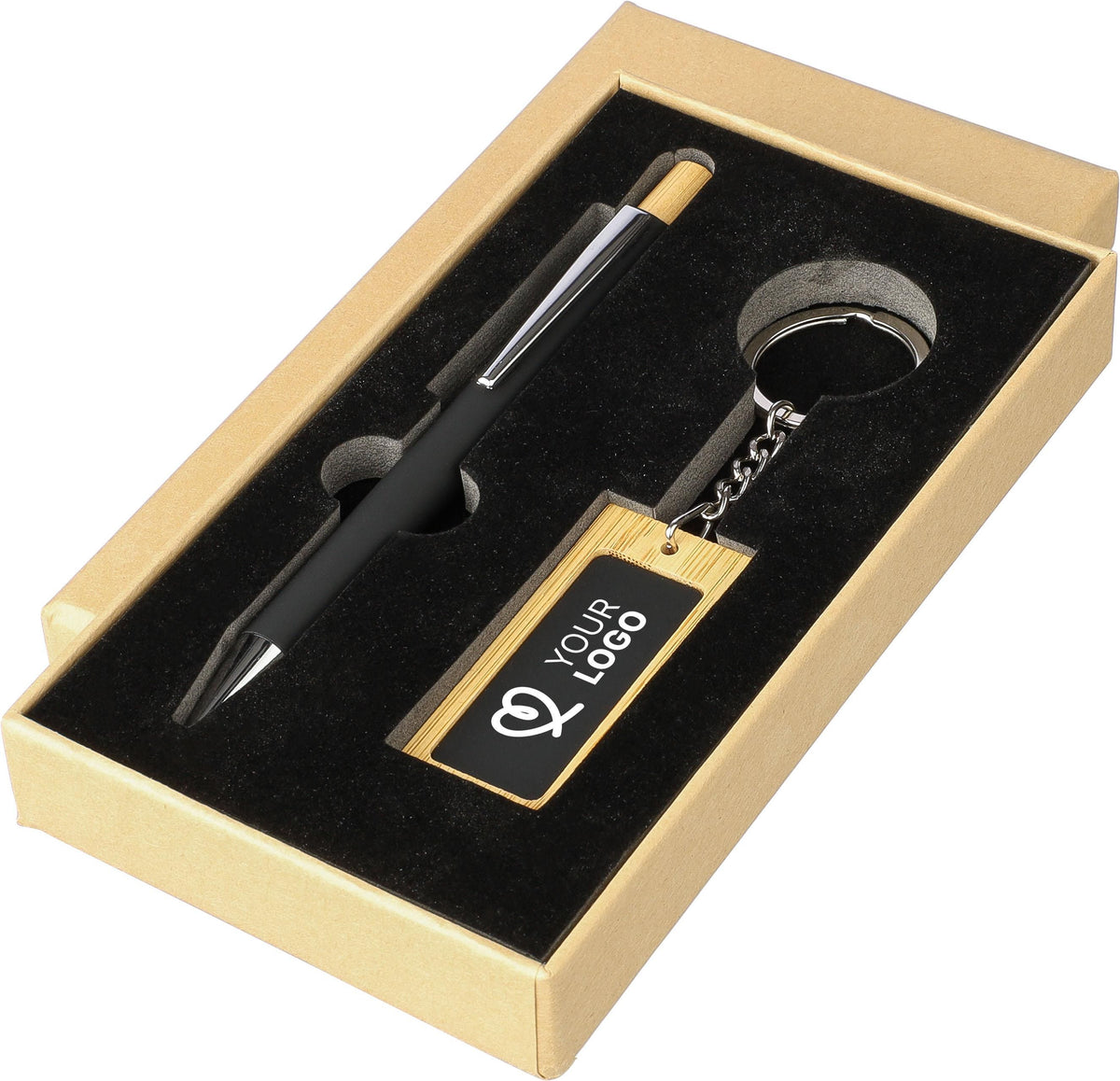 Geschenkset Zaid, Kugelschreiber und Schlüsselanhänger