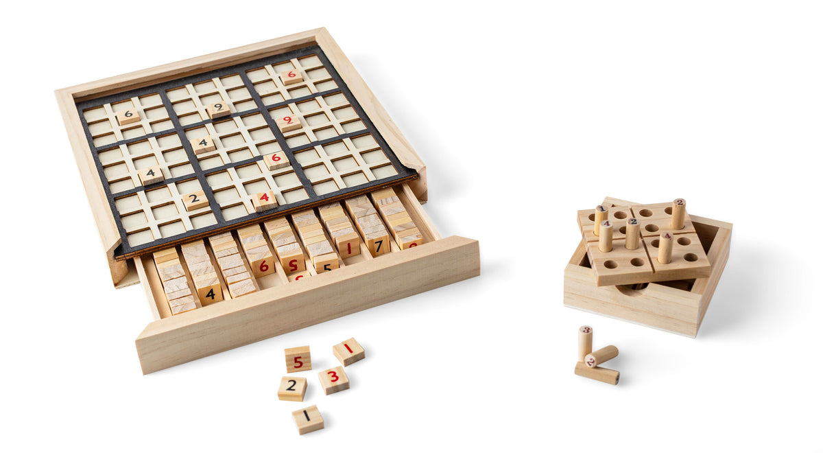 Mini Sudoku Set Kenza, Kiefernholz