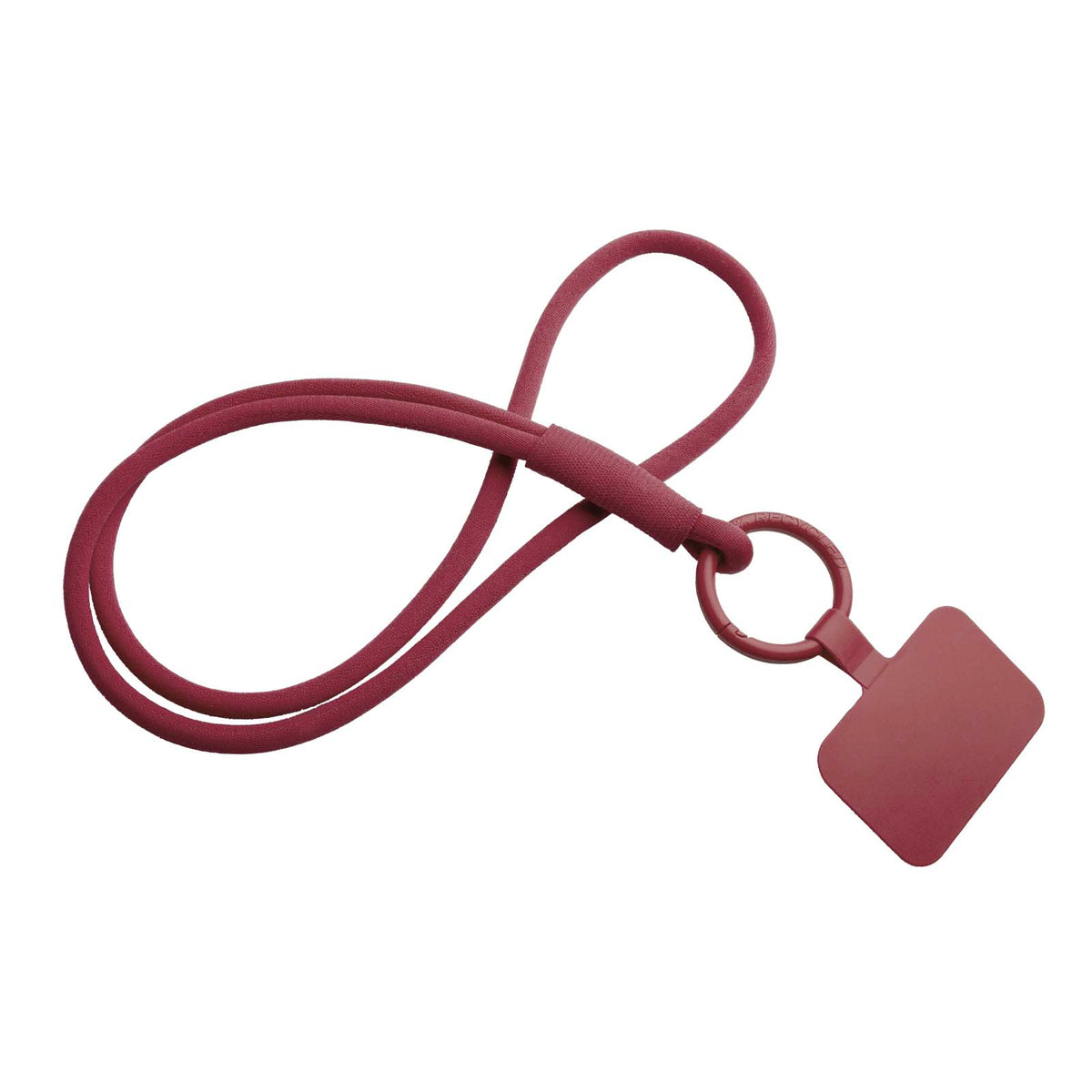 Tubyard Lanyard mit Telefonhalterung und elastischem Band – Bordeaux