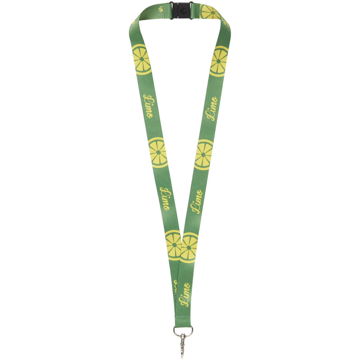 Addie Sublimation Lanyard mit Sicherheitsverschluss – Schwarz / Weiss