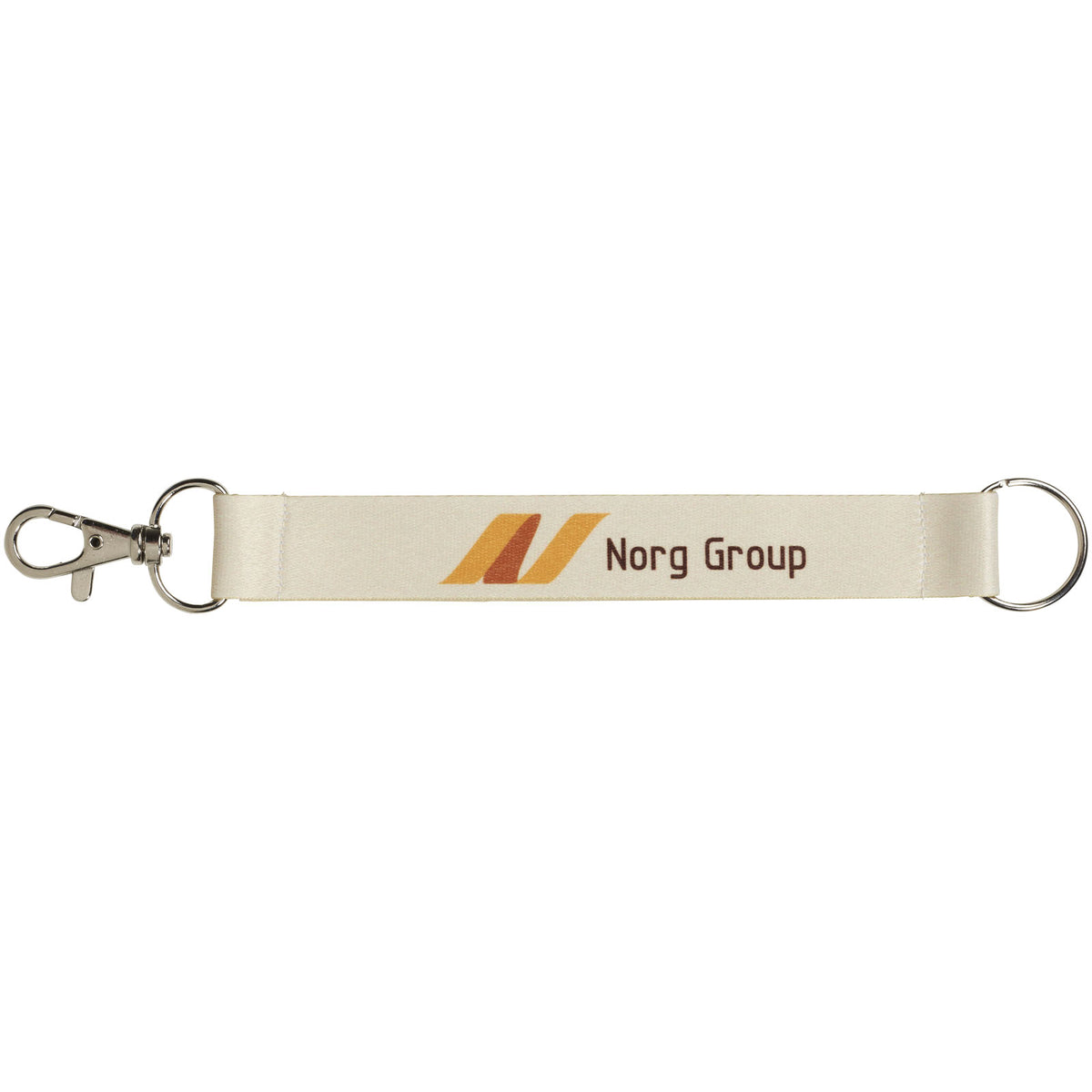Mini Sublimation Schlüsselband mit Ring – Weiss