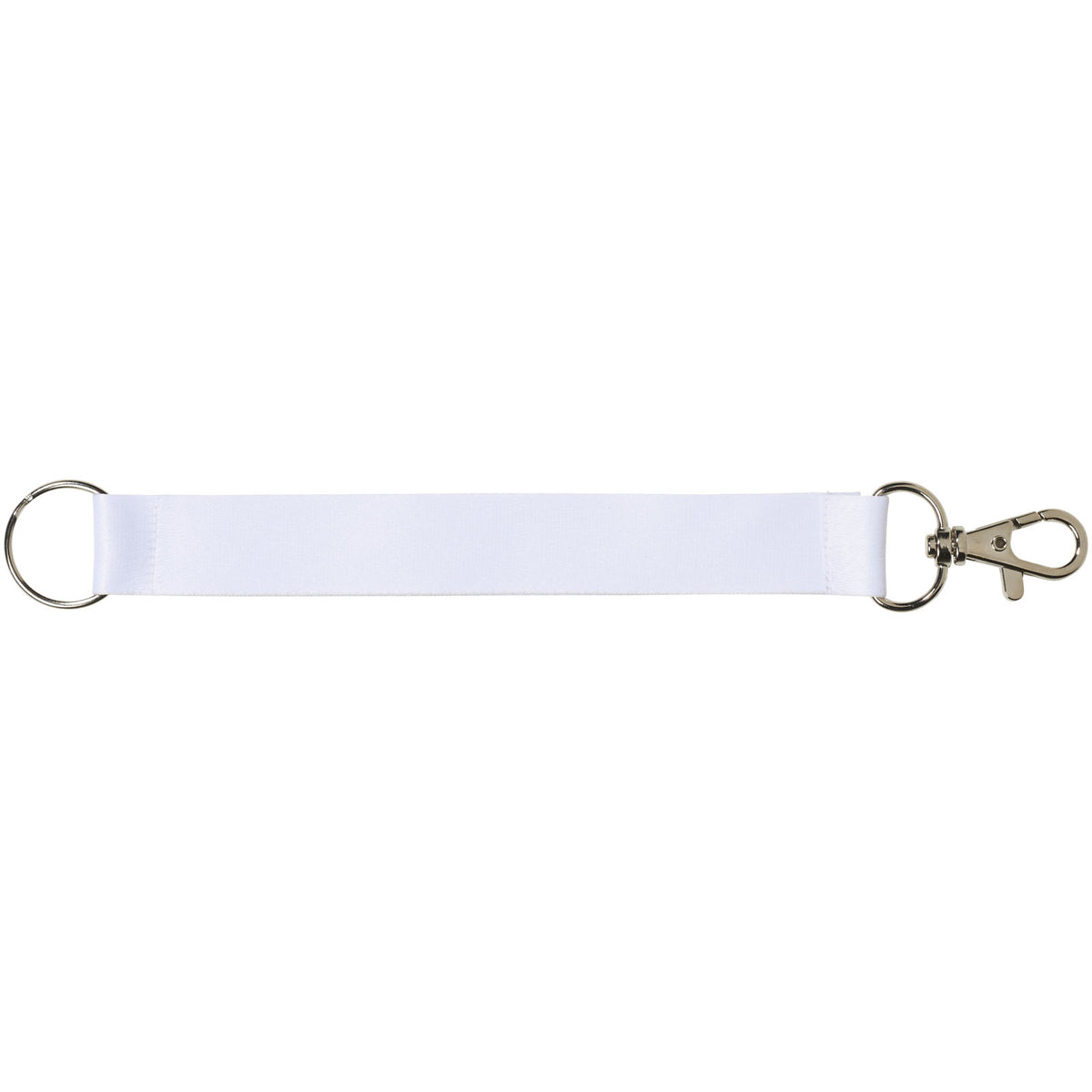 Mini Sublimation Schlüsselband mit Ring – Weiss