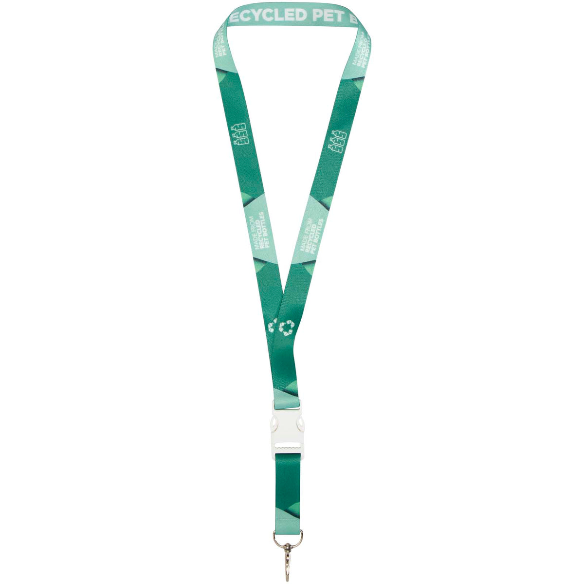 Bucks Sublimation Lanyard mit Schnappverschluss Kunststoff – Weiss