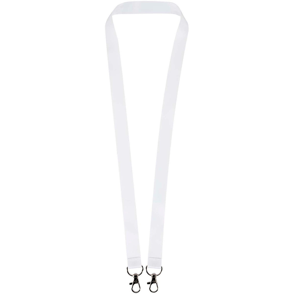 Leia Sublimation PET Lanyard mit 2 Metallhaken – Weiss
