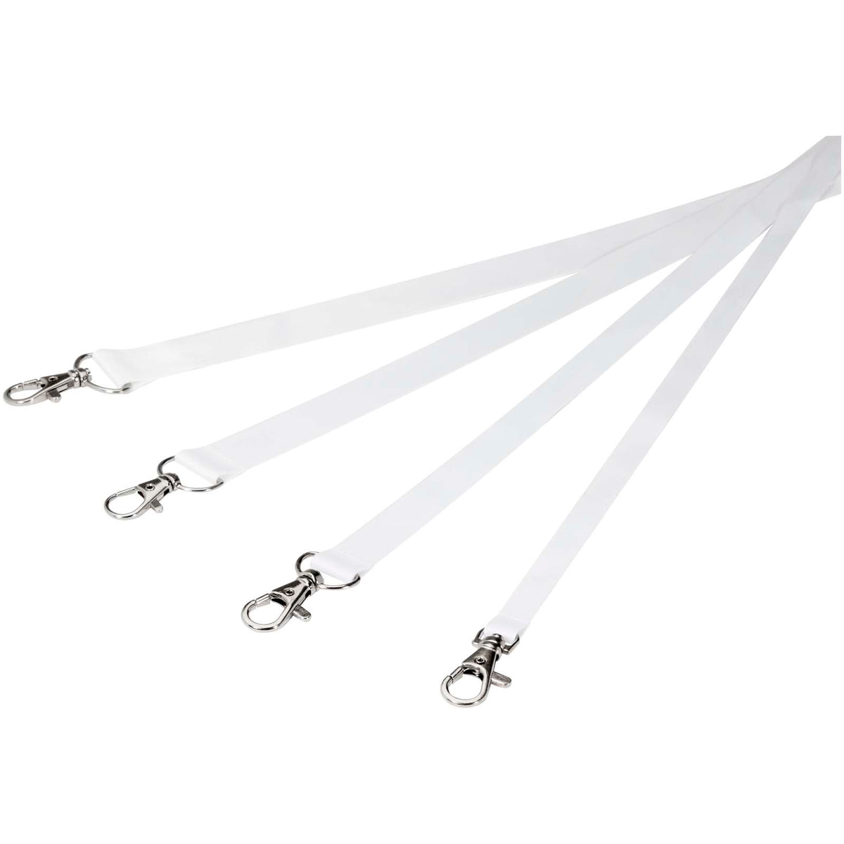 Leia Sublimation PET Lanyard mit 2 Metallhaken – Weiss