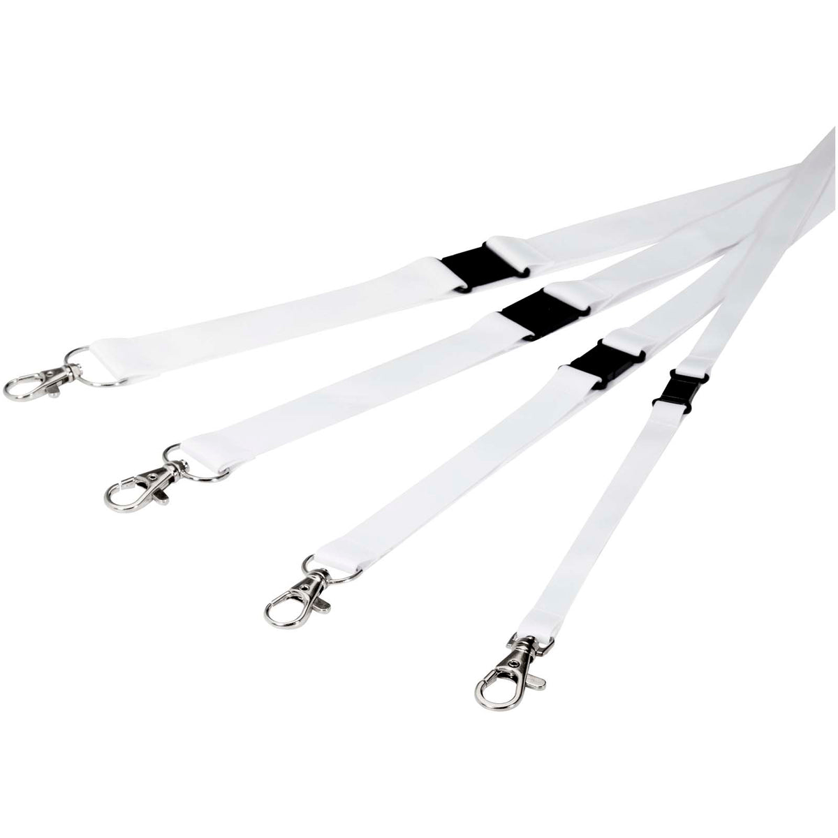 Lois Sublimation PET Lanyard mit Sicherheitsverschluss – Schwarz / Weiss
