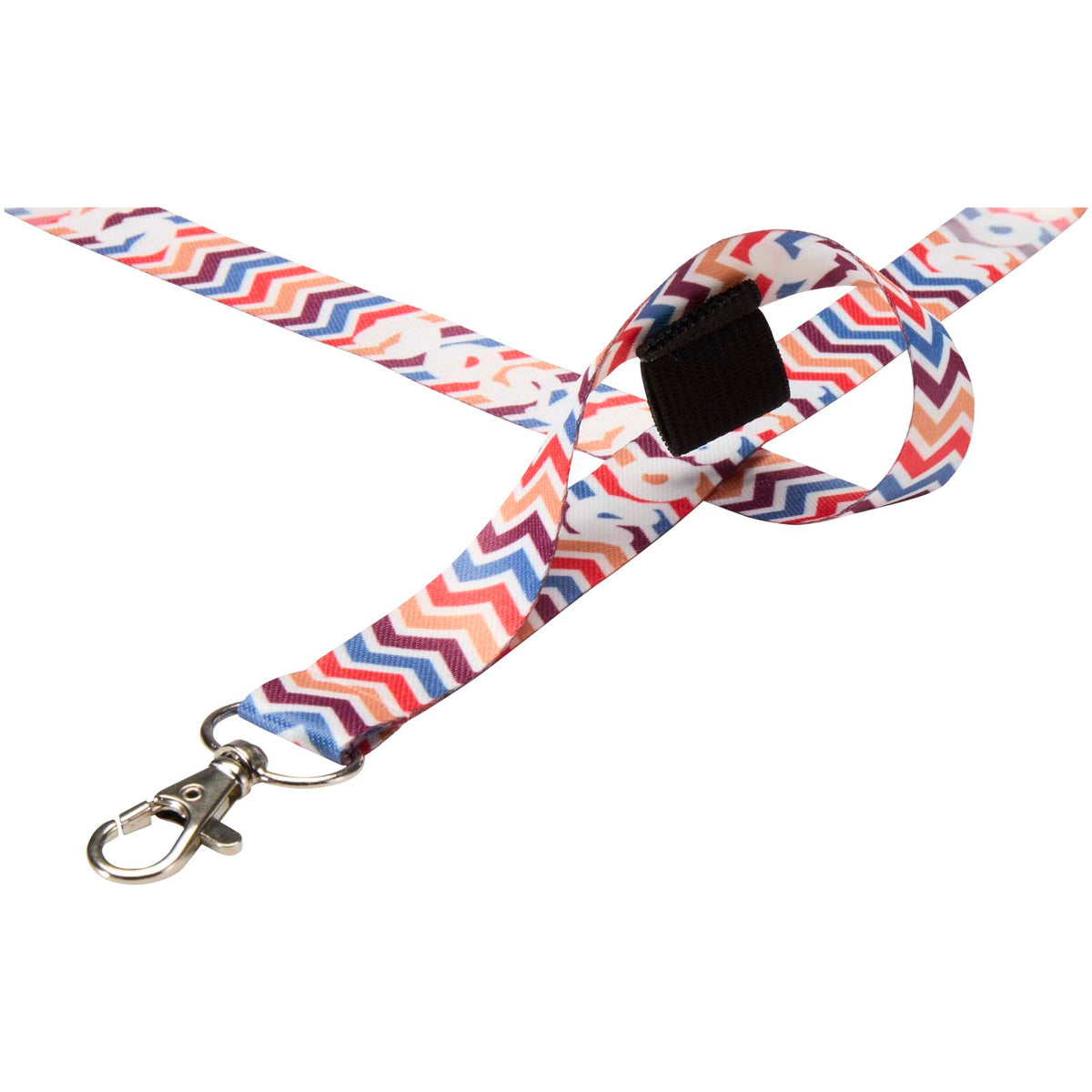 Neve Sublimation Lanyard für mit Loop – Schwarz / Weiss