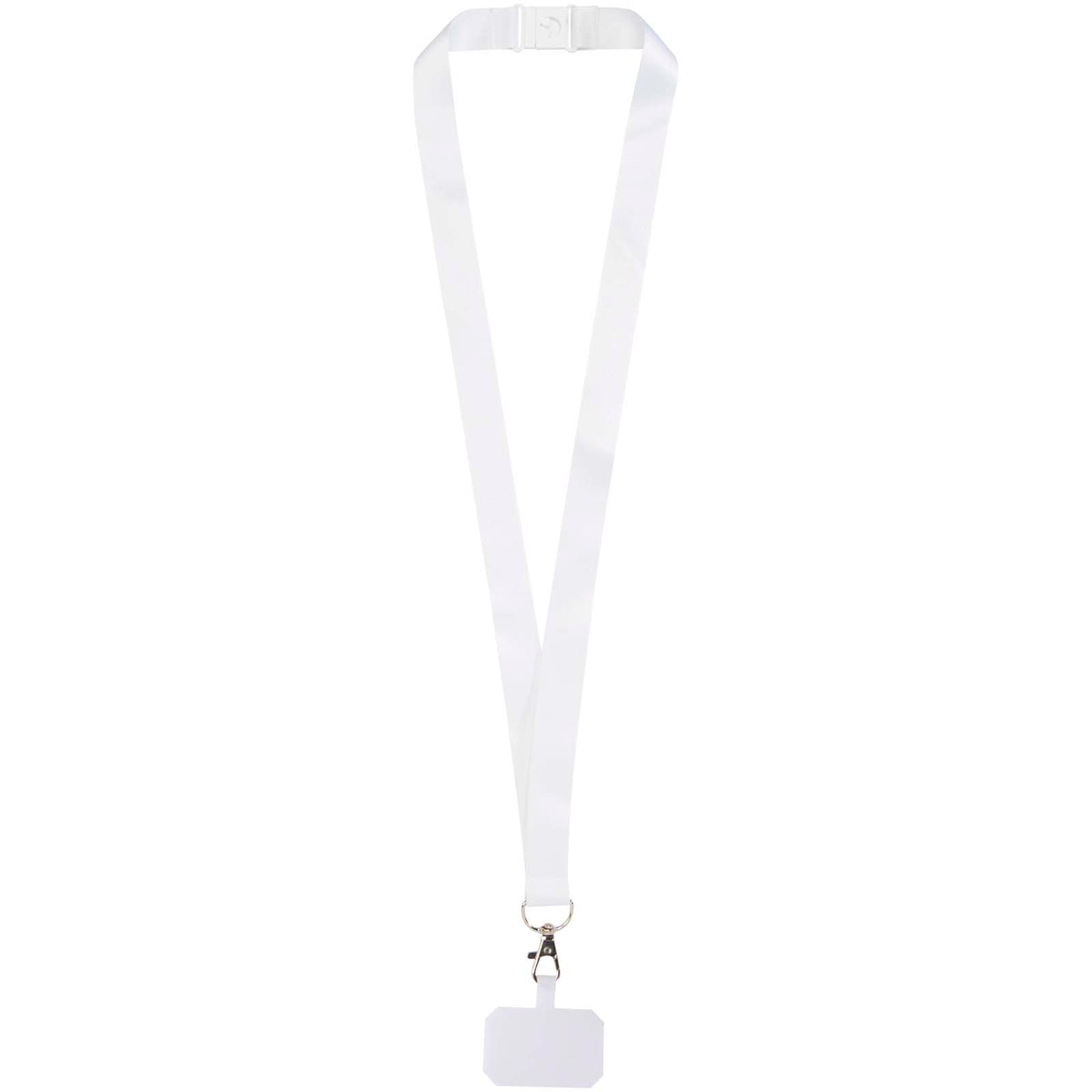 Addie PET Sublimation Lanyard mit Telefonhalterung und Sicherheitsverschluss – Weiss