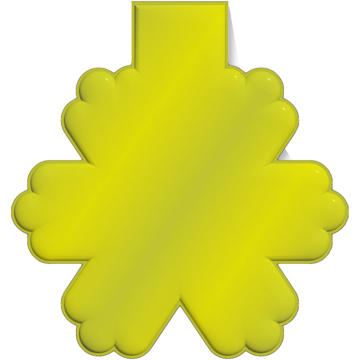 RFX™ M 10 Reflektierender TPU Magnet Schneeflocke – Neongelb