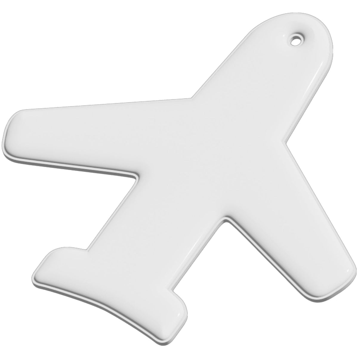 RFX™ H 09 Reflektierender PVC Anhänger Flugzeugs – Weiss