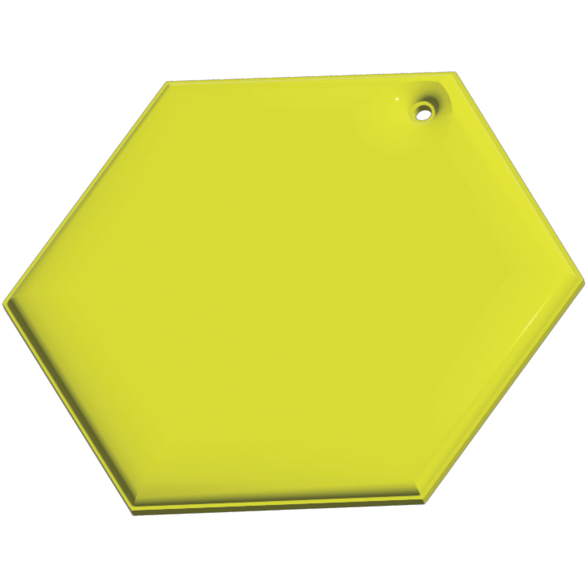 RFX™ H 12 sechseckiger reflektierender PVC Anhänger – Neongelb