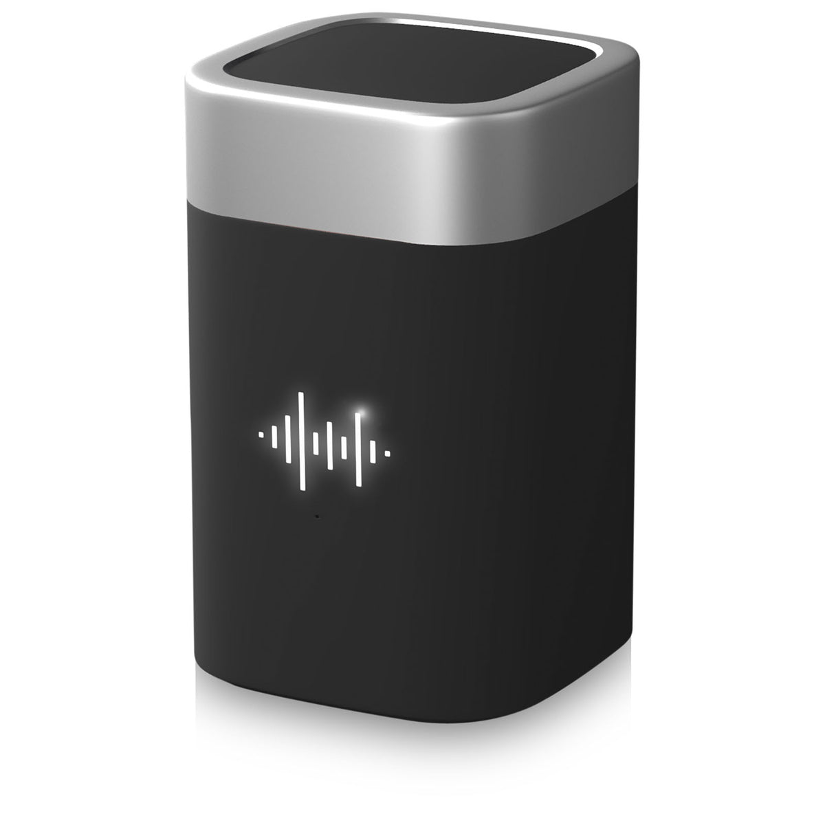 SCX.design S30 5 W Lautsprecher Clever mit Leuchtlogo – Silber / Schwarz