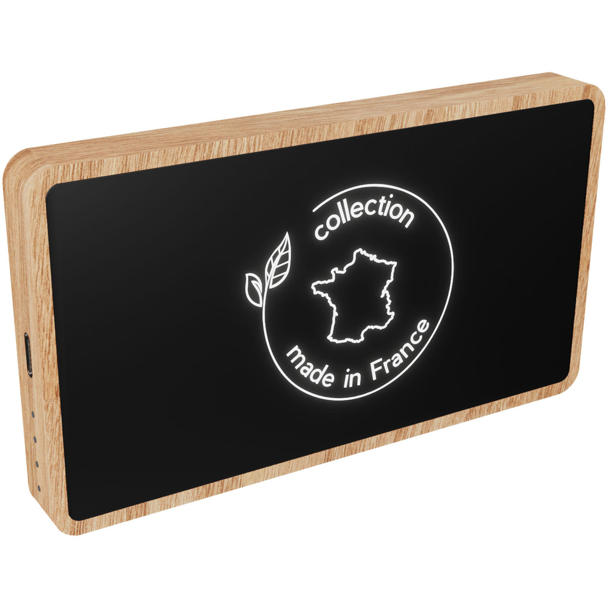 SCX.design P34 kabellose Powerbank aus Holz 5000 mAh – Hellbraun