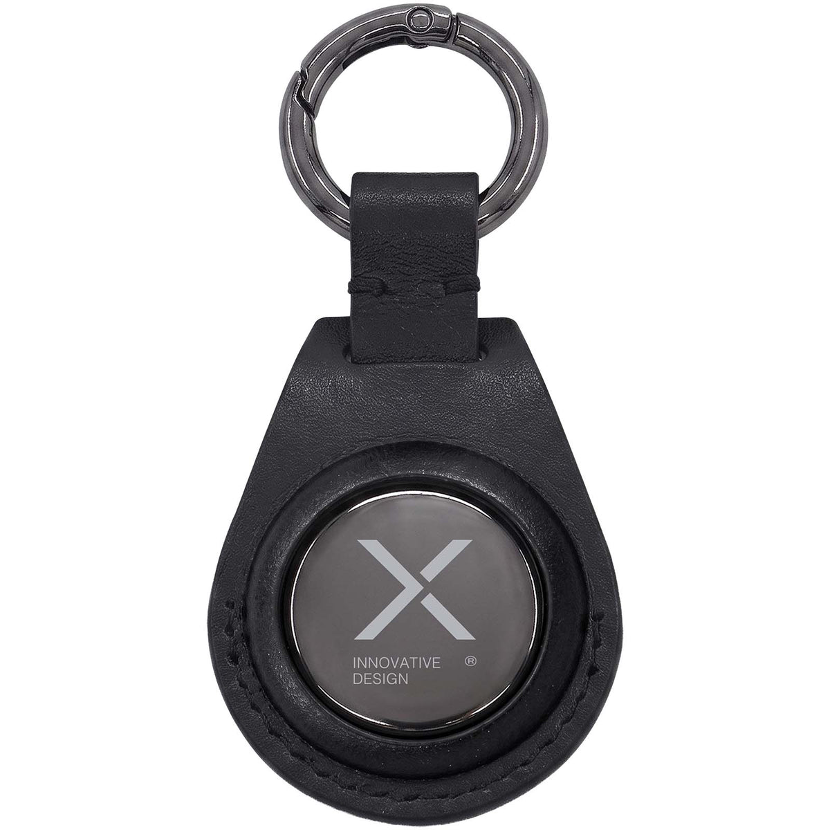 SCX.design A12 Runder Smart Tag mit Schlüsselanhänger – Schwarz