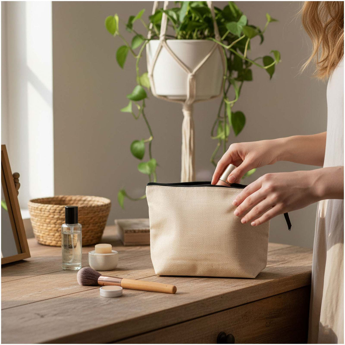 Lunchy Lunchtasche aus Baumwolle – Natur