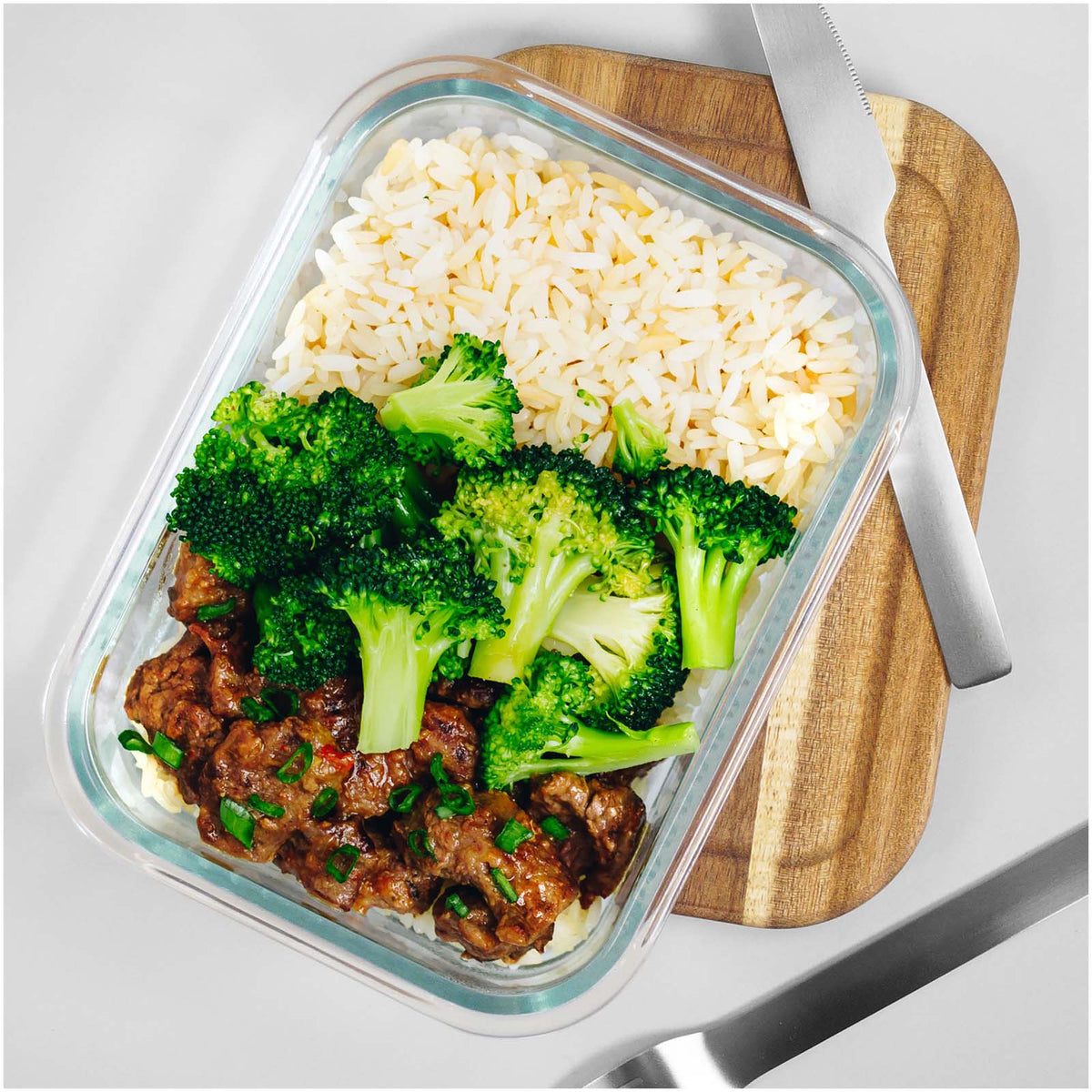 Purlunch 1000 ml Lunchbox aus Borosilikatglas – Transparent