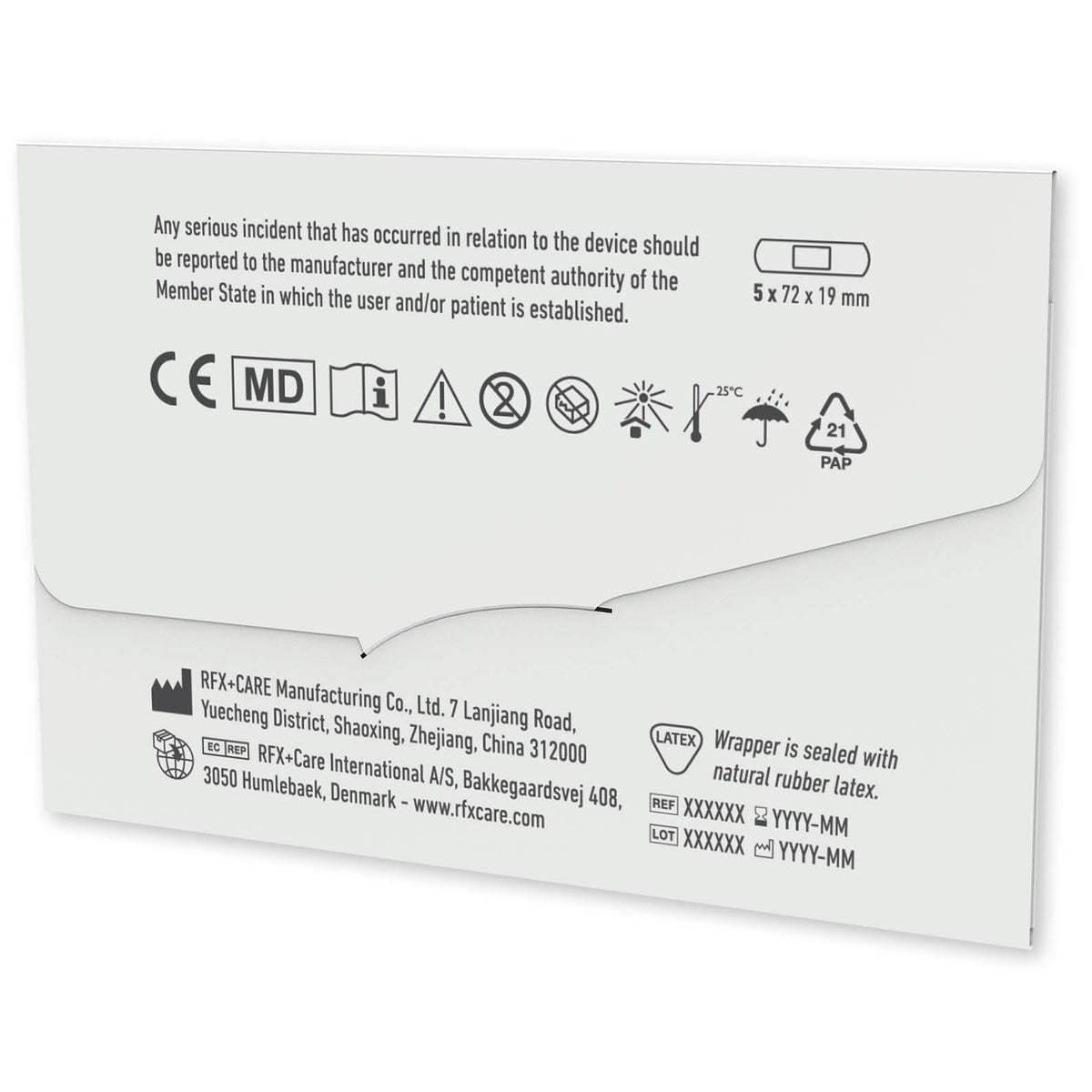 4er Blisterpackung Pflaster mit vollfarbig bedrucktem Papierumschlag – Weiss