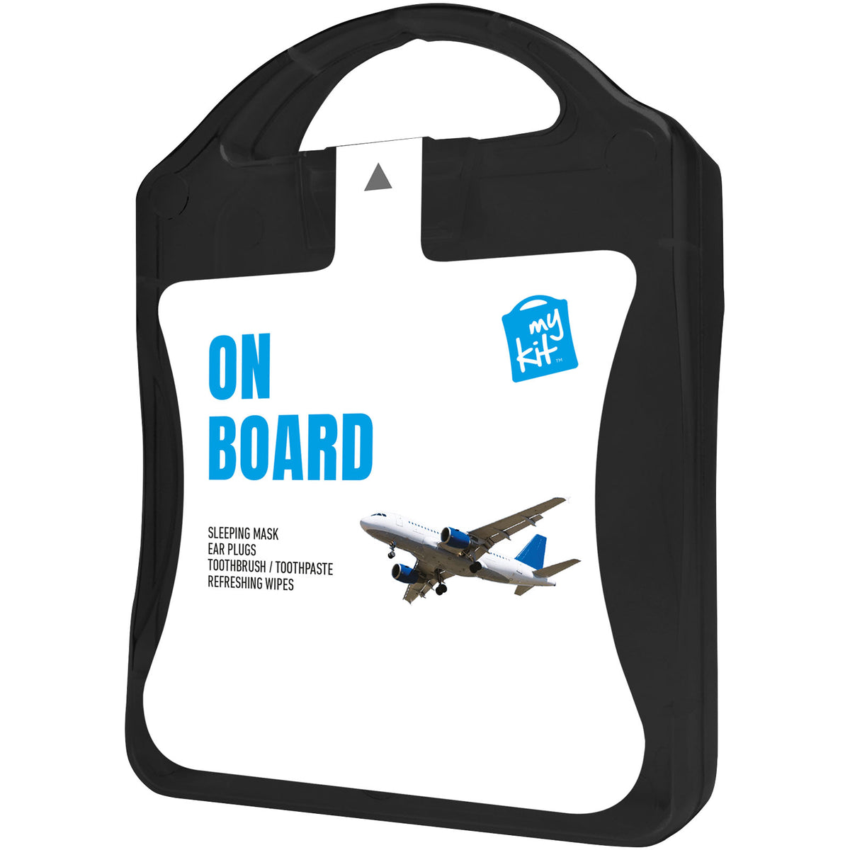 MyKit Flugzeug Reiseset – Transparent schwarz