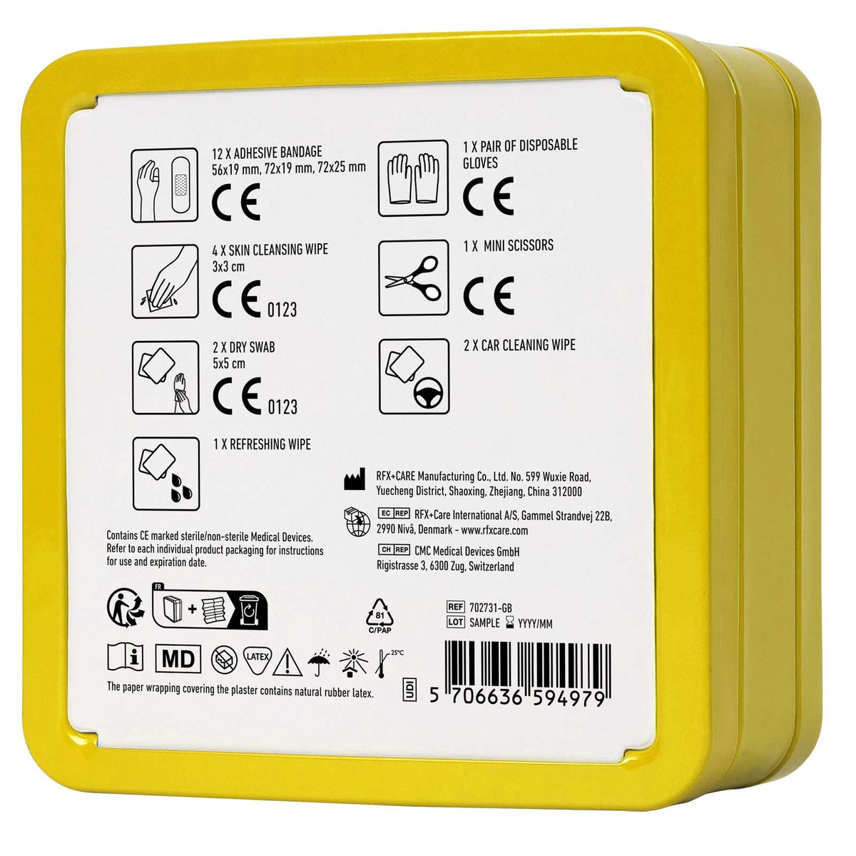 MyKit Erste Hilfe Set für das Auto – Gelb