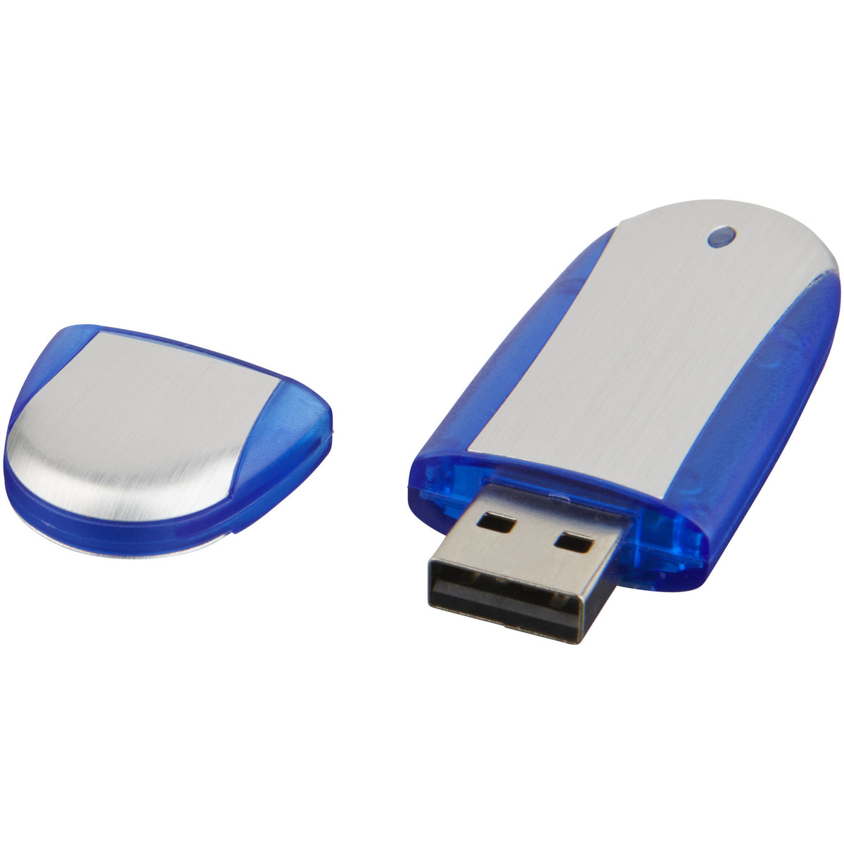 Memo USB Stick – Dunkelblau / Silber