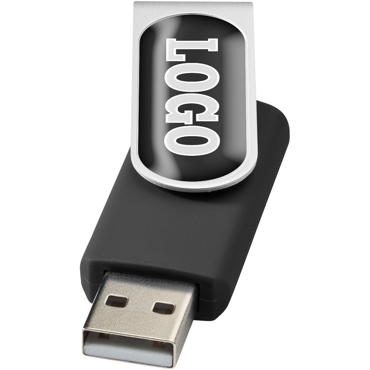 Rotate Doming USB Stick – Schwarz