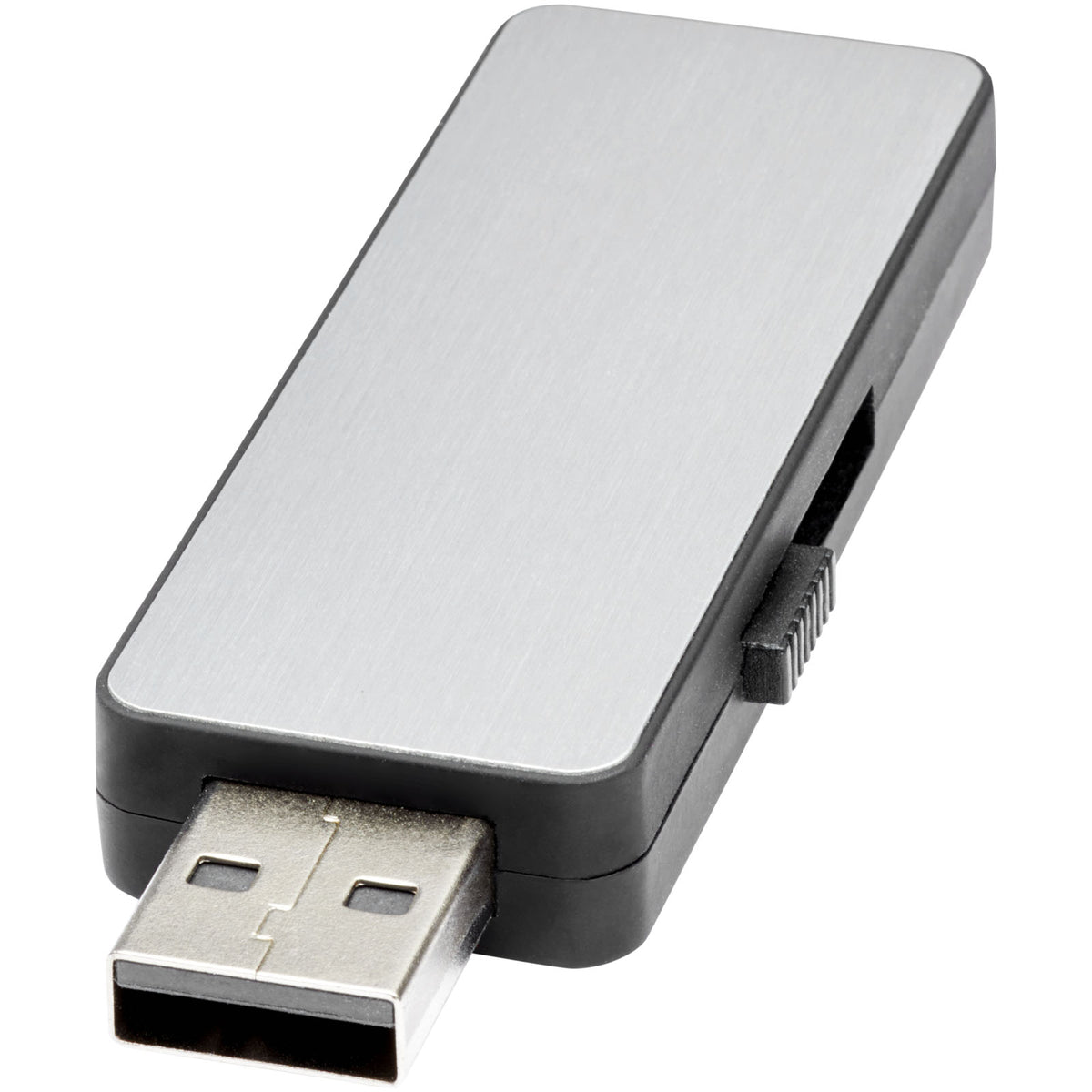 Light Up USB Stick mit weißem Licht – Schwarz / Silber / Weiss