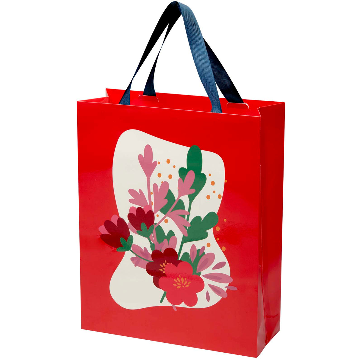 Smartfold Papiertüte, 210 g/m², mit Bandgriffen und Glanzlaminierung, 31 x 12 x 39 cm – Blau