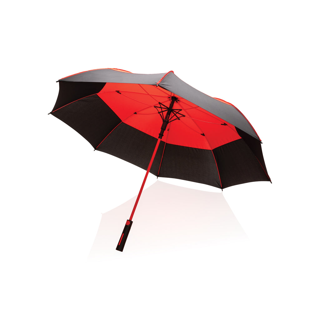 27" Impact AWARE™ RPET 190T Auto-Open Stormproof-Schirm – rot