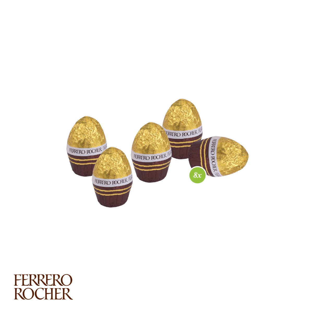 Präsent Häschen geöffnet mit Ferrero Rocher Ostereiern