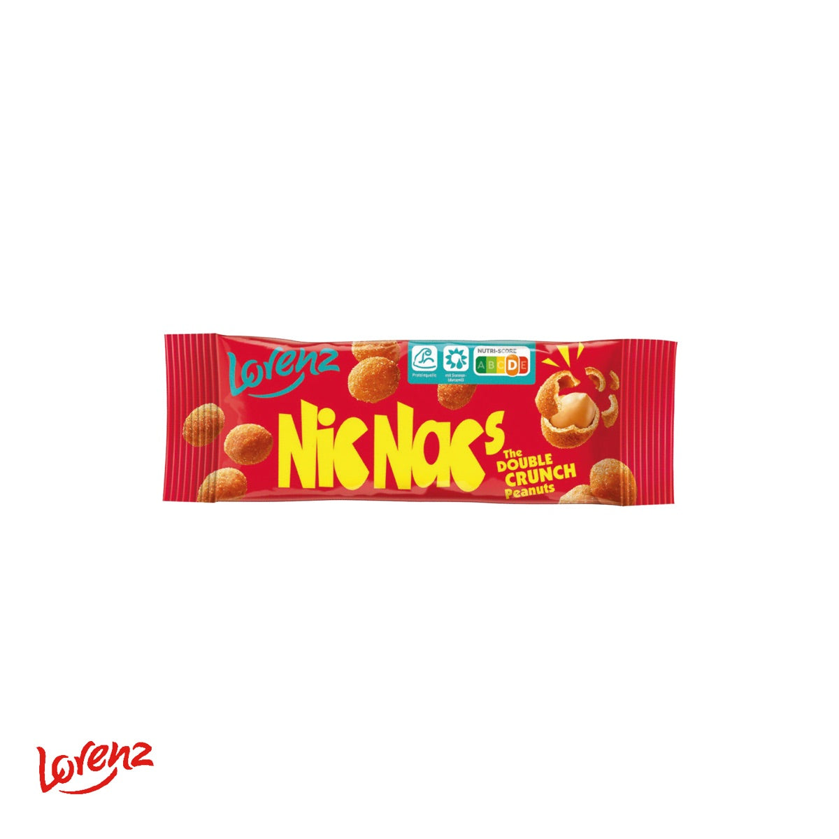 Packung Lorenz Nic Nac´s als Füllung im bedruckten Werbehaus