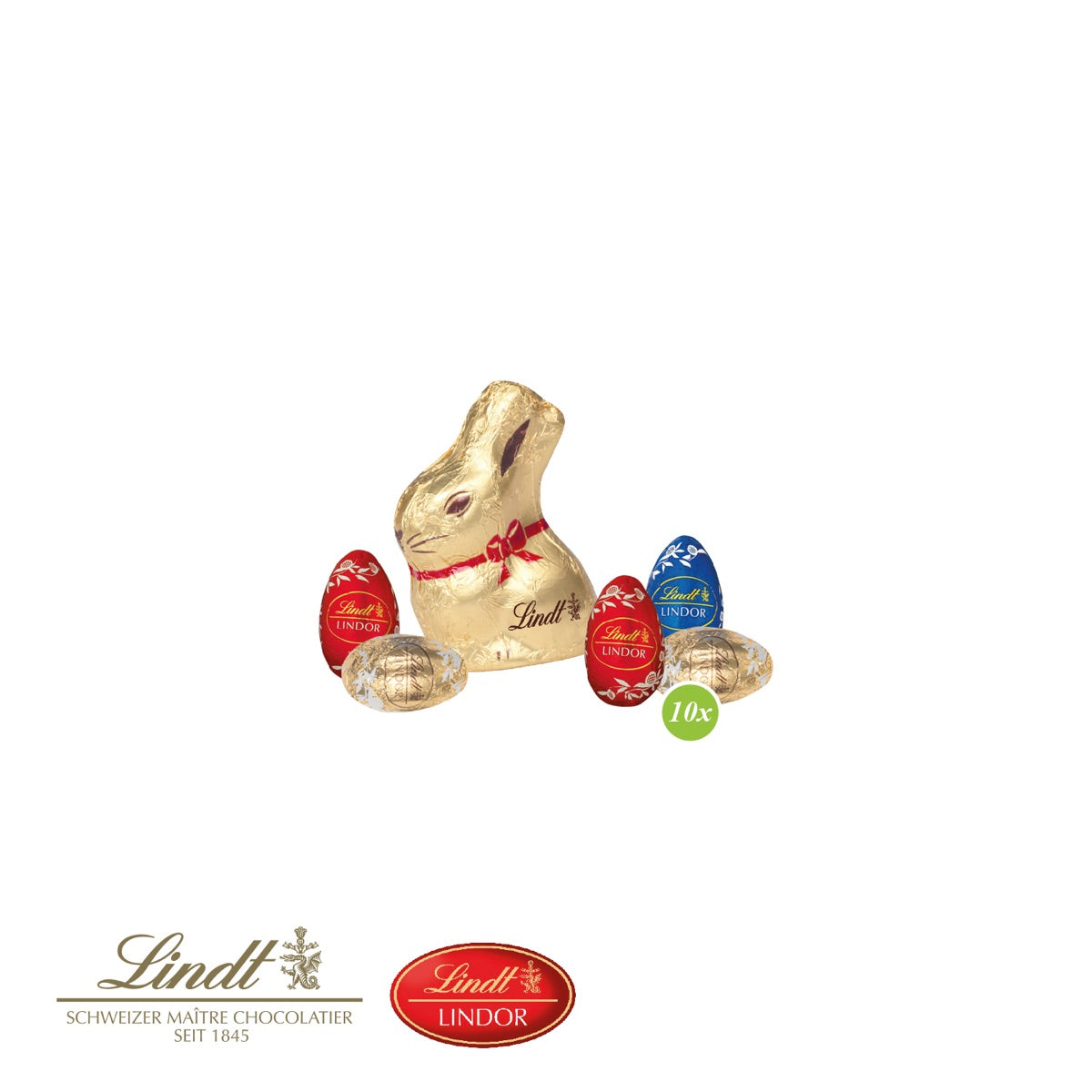 Präsent LKW mit Lindt Schokoladeneiern und Goldhase