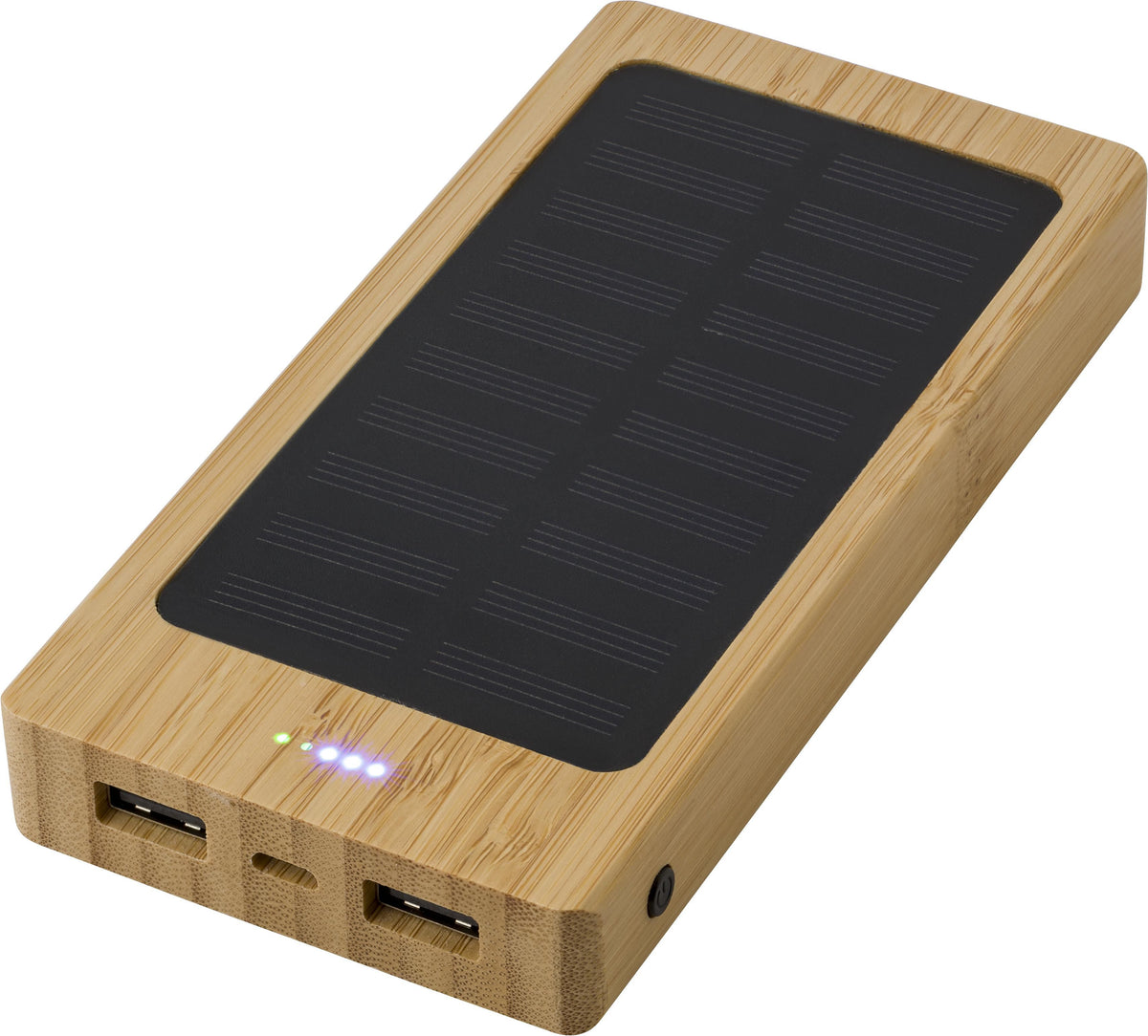 Powerbank Joan, Bambus, Solar, 8000 mAh