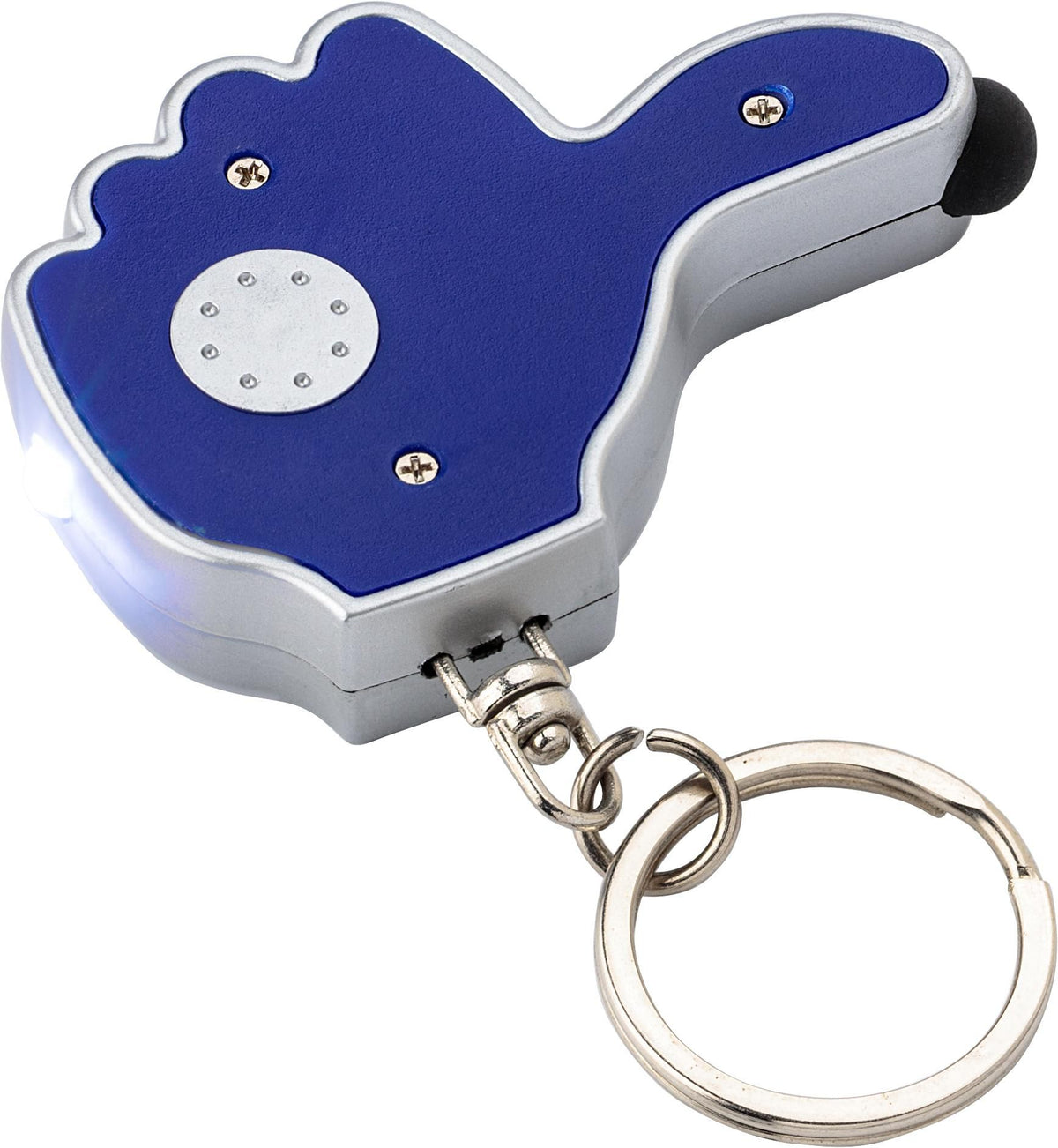 Schlüsselhalter Melvin, Kunststoff, LED und Stylus