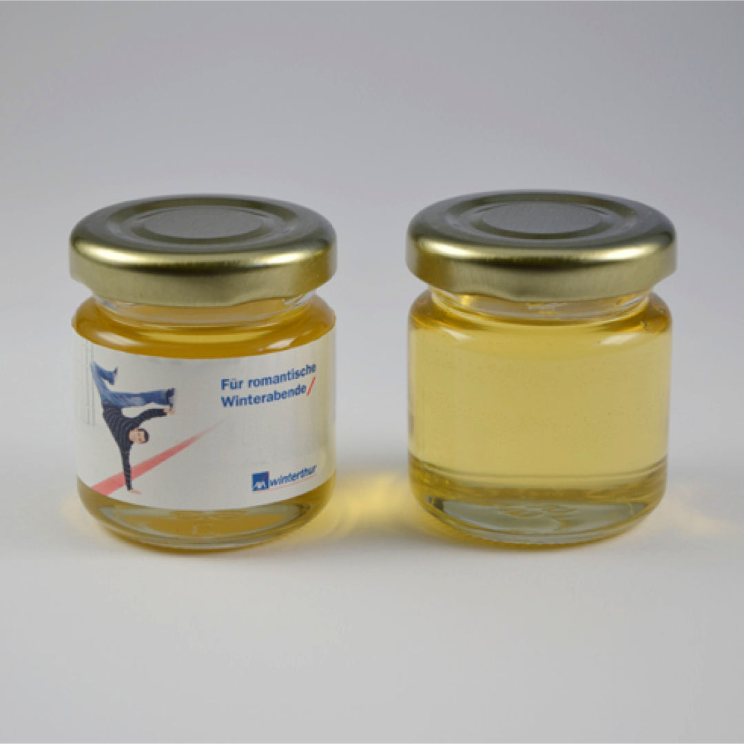 Blütenhonig im Glas