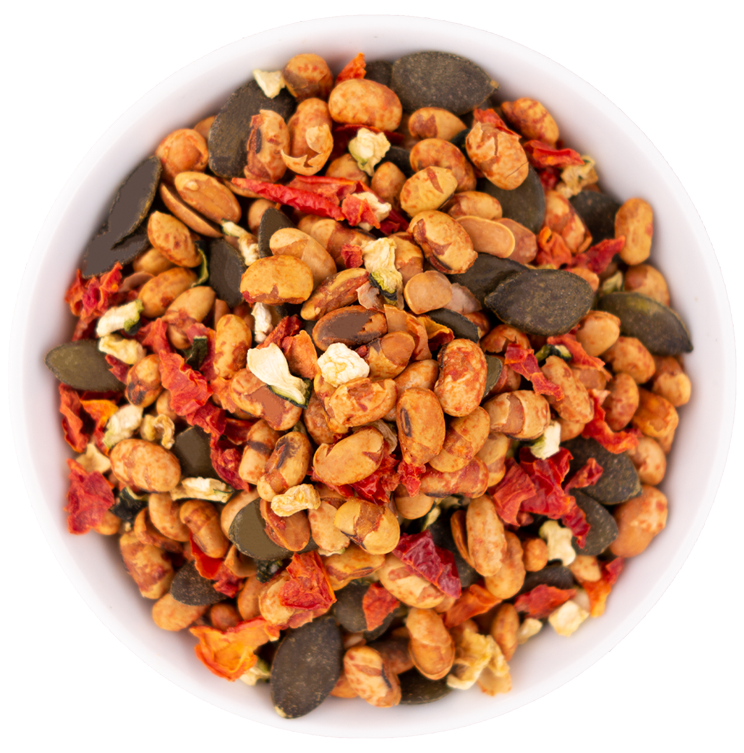 Protein Snack mit gertocknetem Gemüse