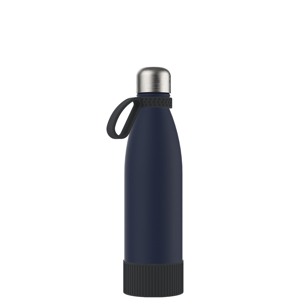Flasche: blau, Ring: dunkelgrau, Hülle: dunkelgrau