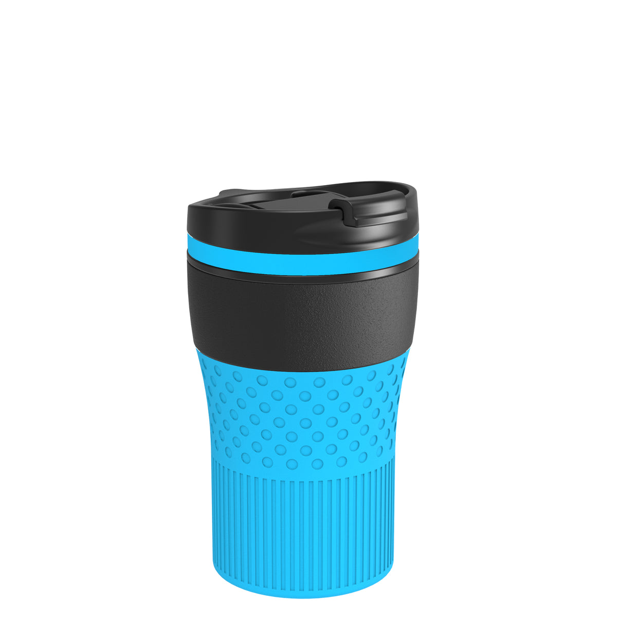 Becher: schwarz, Ring: cyan, Hülle: cyan