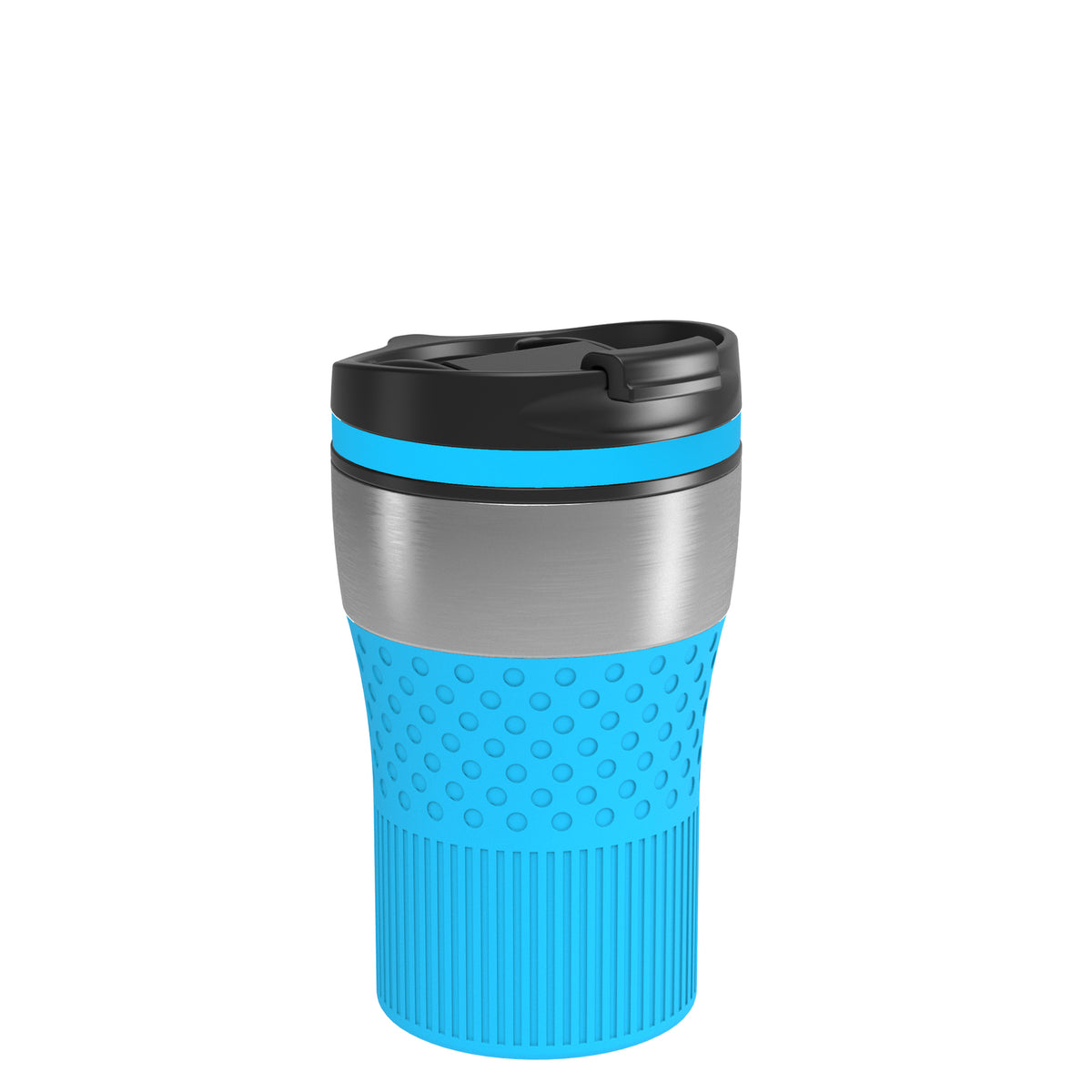Becher: silber, Ring: cyan, Hülle: cyan
