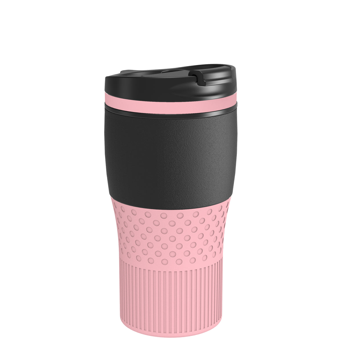 Becher: schwarz, Ring: hellmagenta, Hülle: hellmagenta