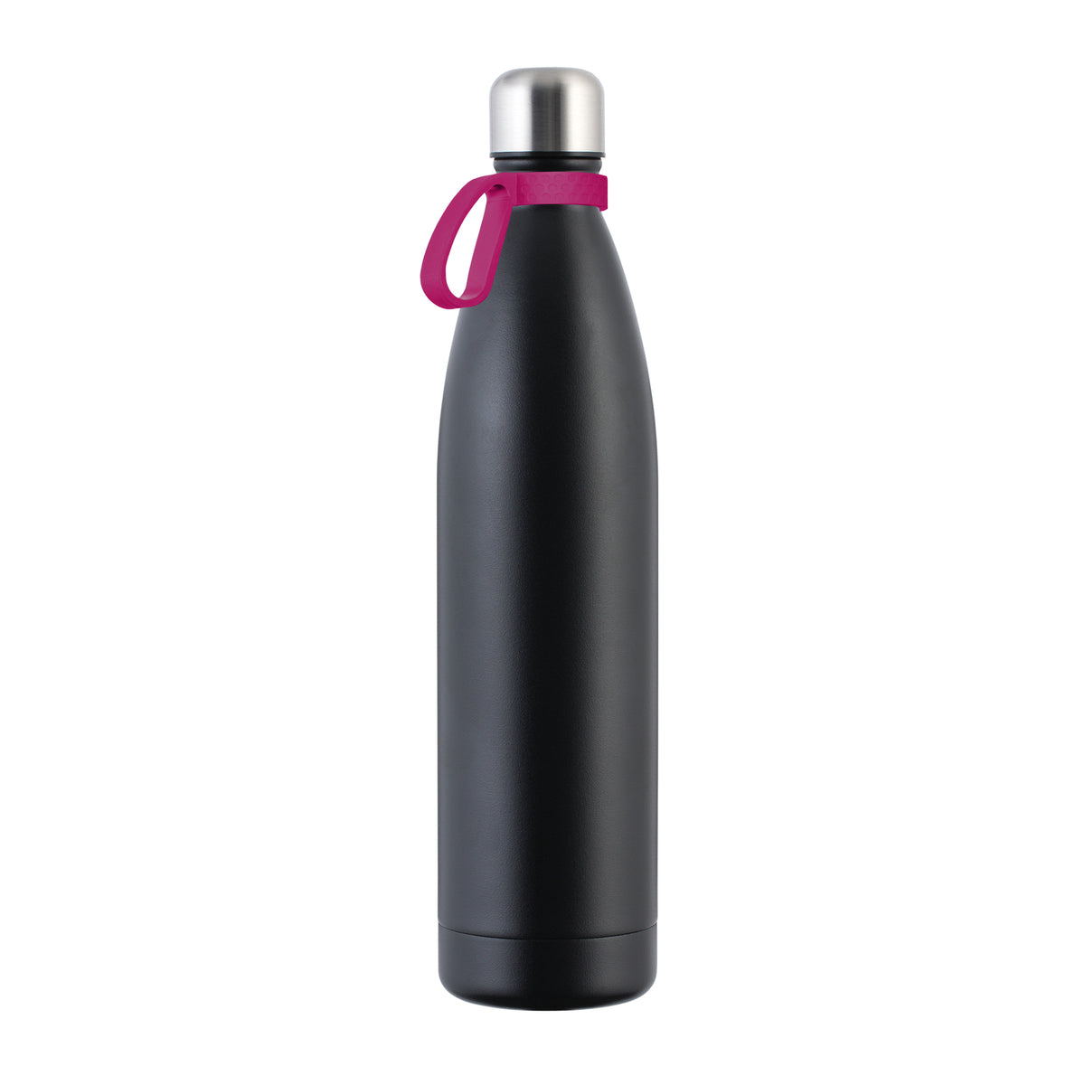 Flasche: schwarz, Ring: magenta