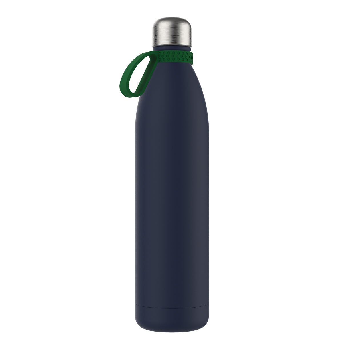 Flasche: blau, Ring: grün