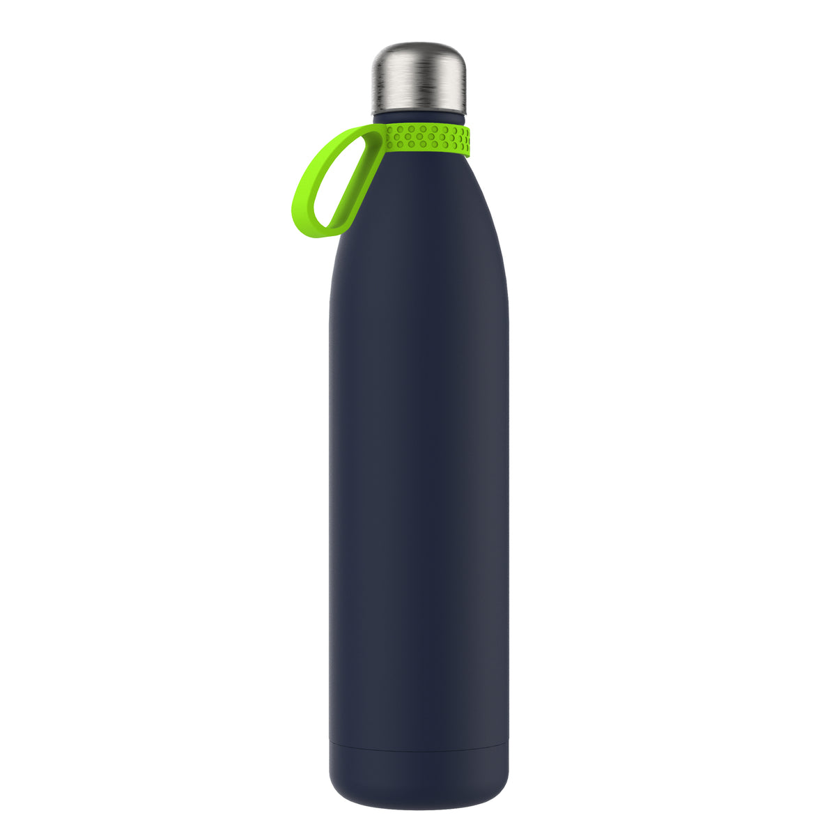 Flasche: blau, Ring: hellgrün