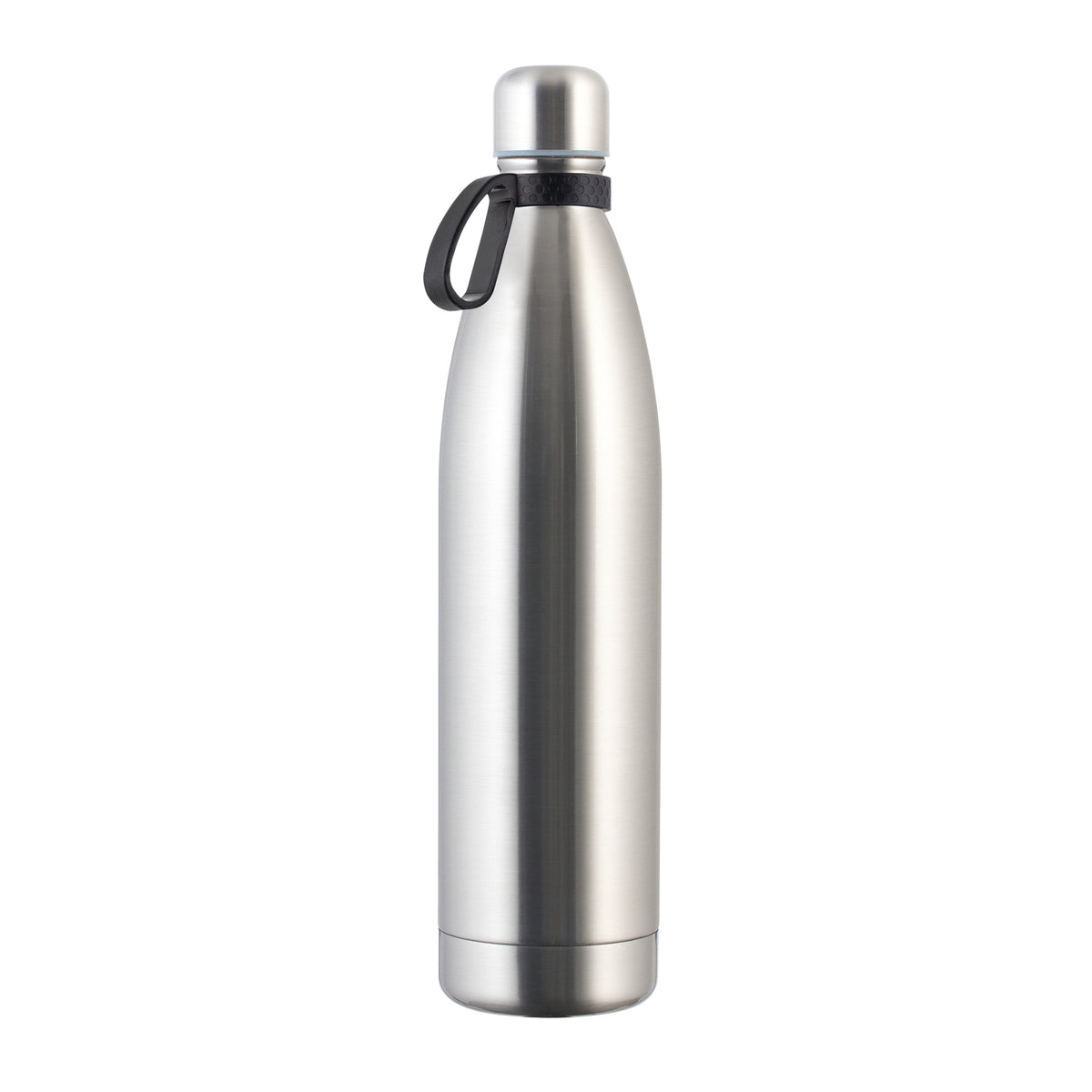 Flasche: silber, Ring: schwarz